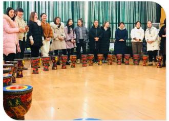 幼儿园音乐游戏化教学园长专场座谈会非州鼓项目圆满结束～